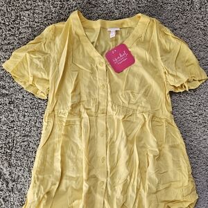 Isabel Yellow Maternity Top